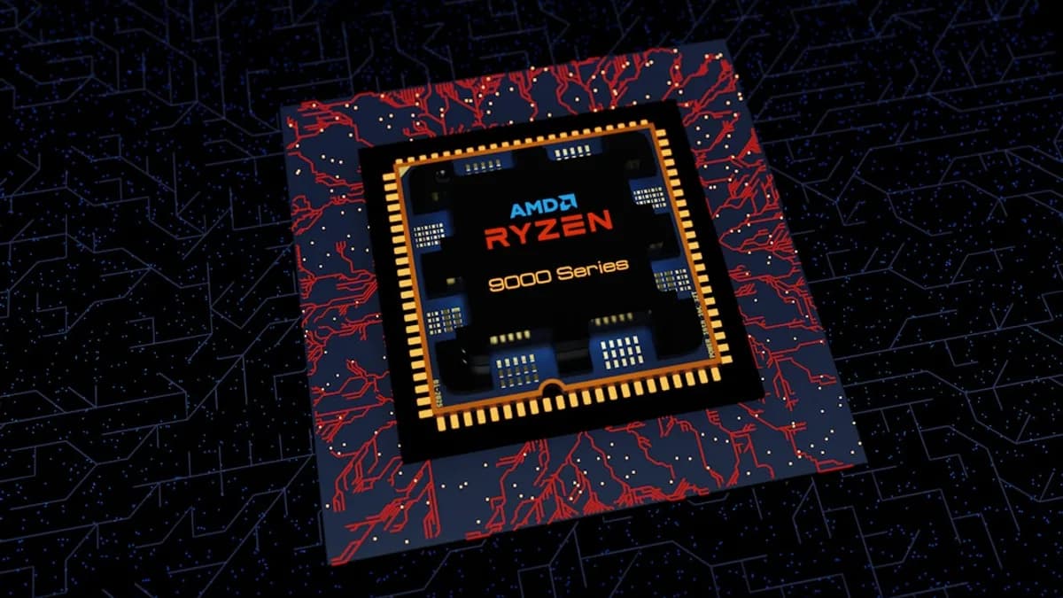 Amd ryzen 9000 series cpu processor on circuit board