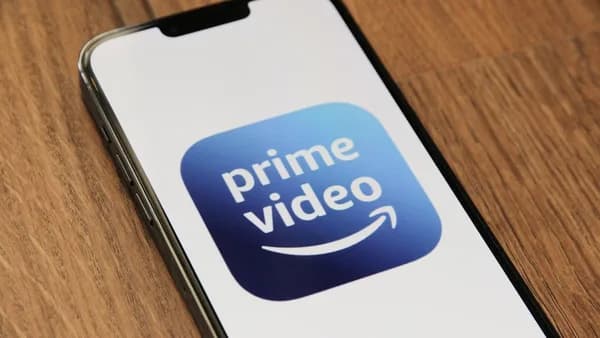 a phone with the amazon prime video app on it