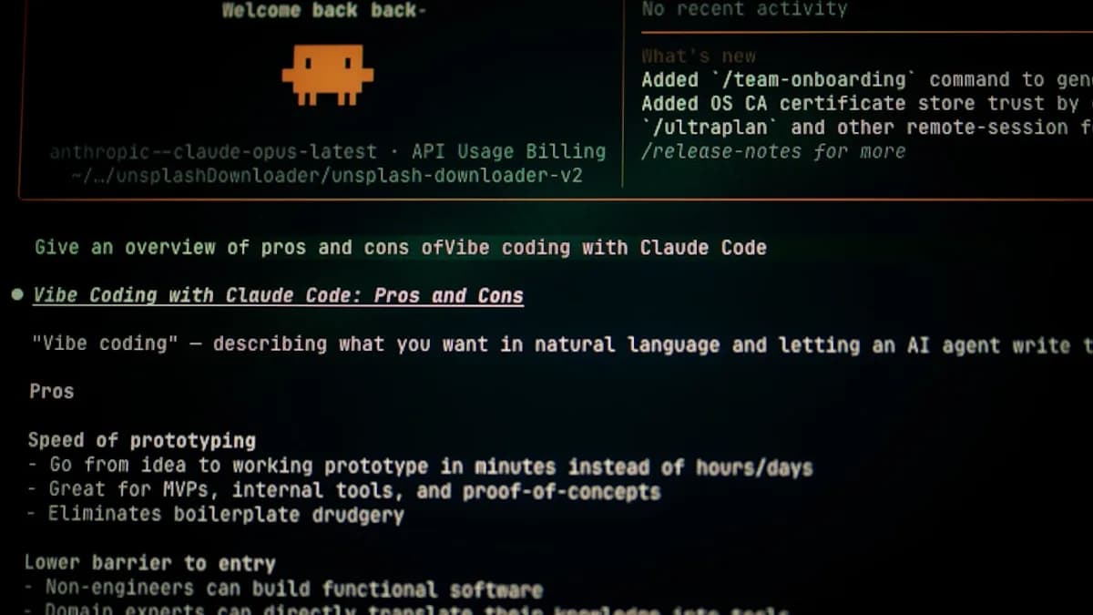 Computer screen displaying code and text