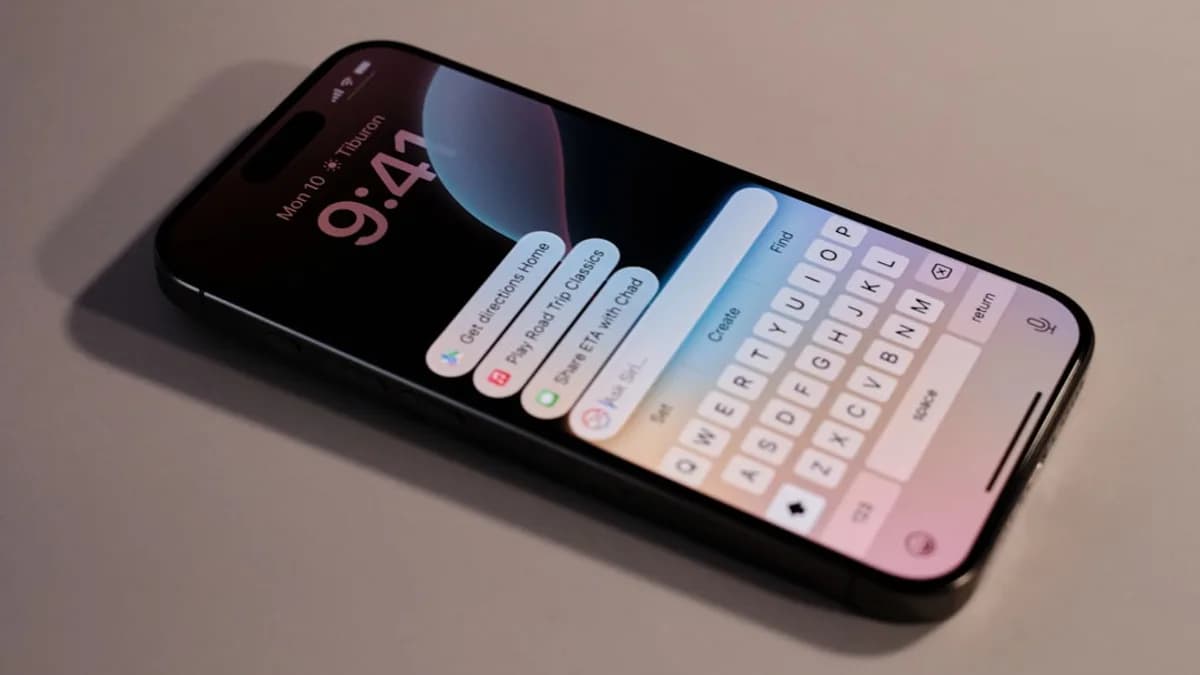 A close up of a cell phone with a keyboard on it