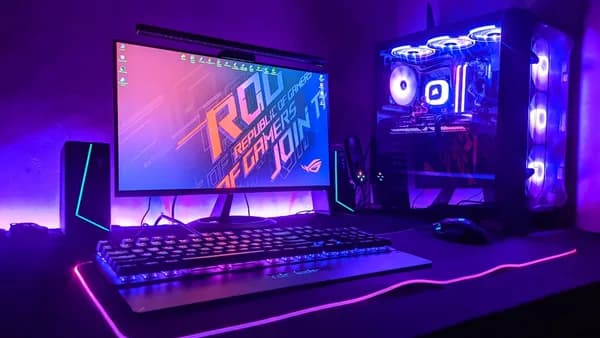 a desktop computer sitting on top of a desk