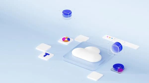 a computer screen with a cloud shaped object on top of it