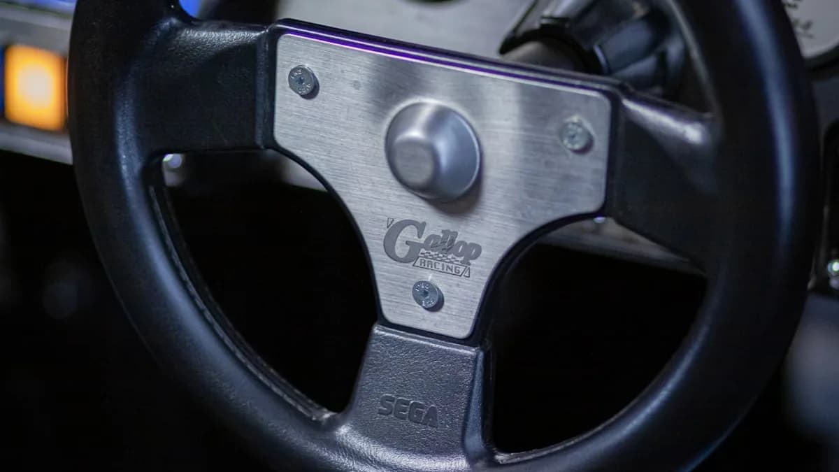 black and silver steering wheel