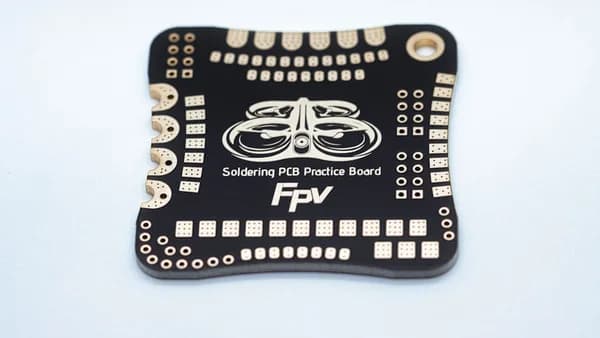 Black fpv soldering pcb practice board