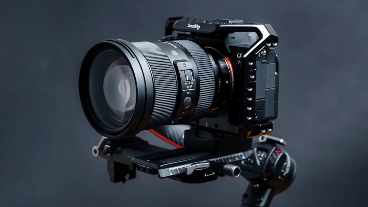 a camera with a lens