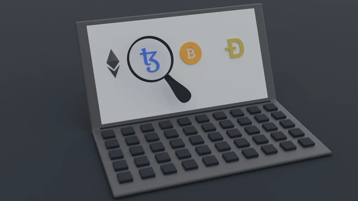 a computer keyboard with a magnifying glass on top of it