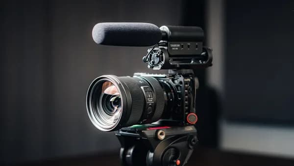 a camera with a lens
