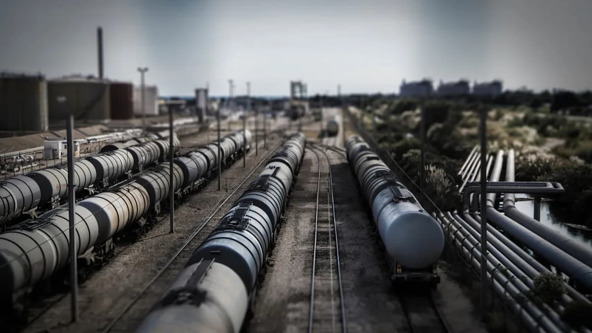 gray metal pipe on train rail during daytime