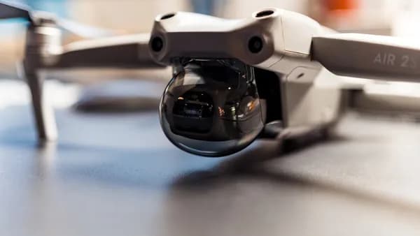 a close up of a camera attached to a remote control