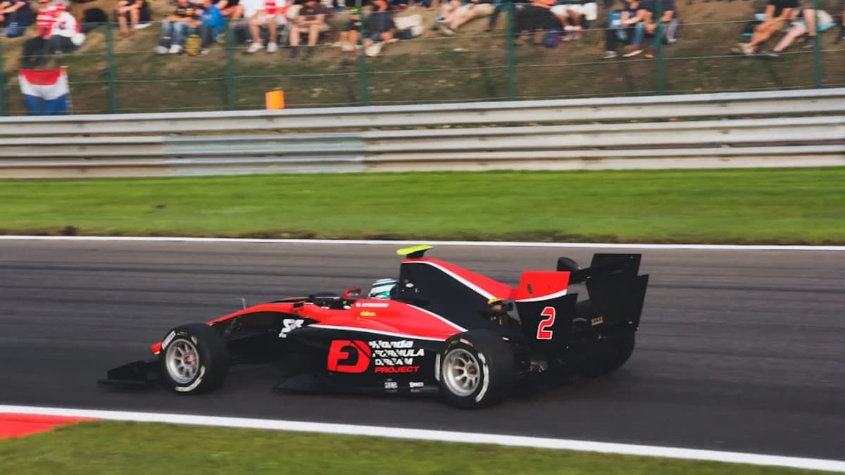 red and black go kart on track