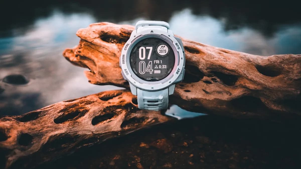 a watch on a rock