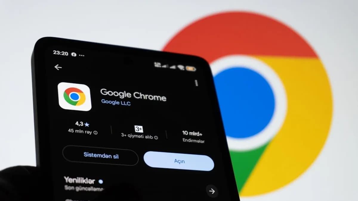 Google chrome app displayed on a smartphone screen.
