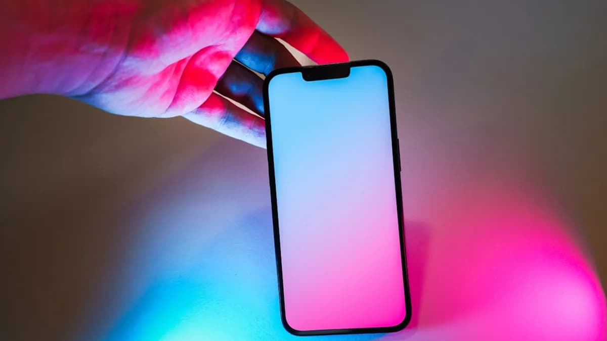 A person holding a cell phone in their hand