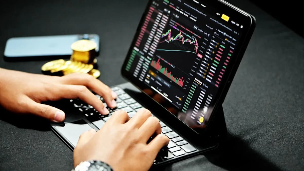 person using black laptop computer