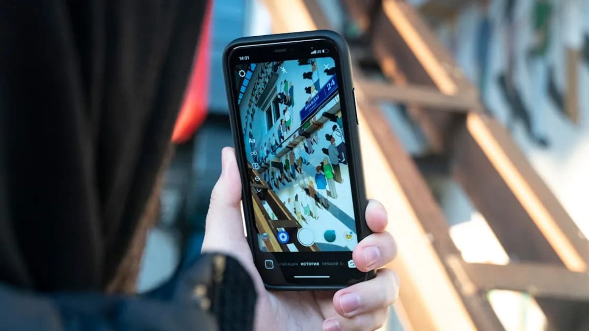 a person holding a cell phone