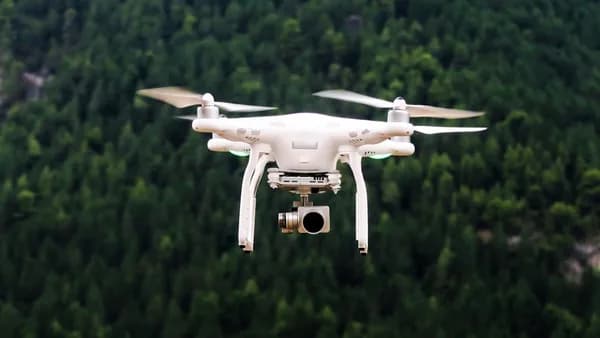 drone flying in sky