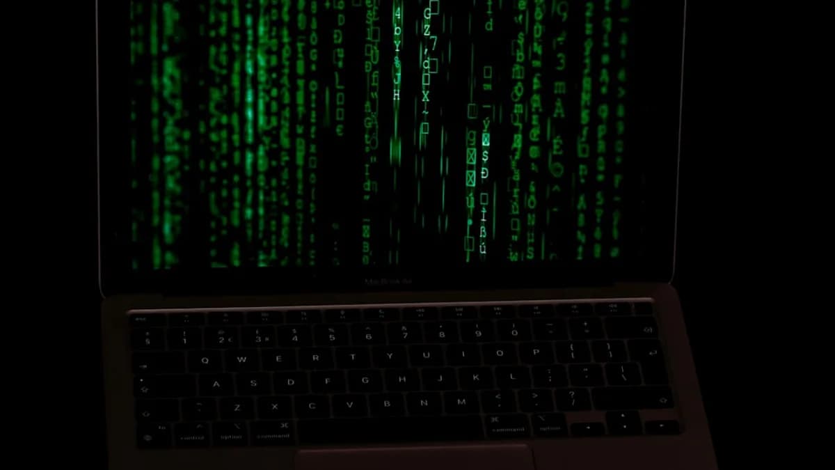 a laptop with a green screen