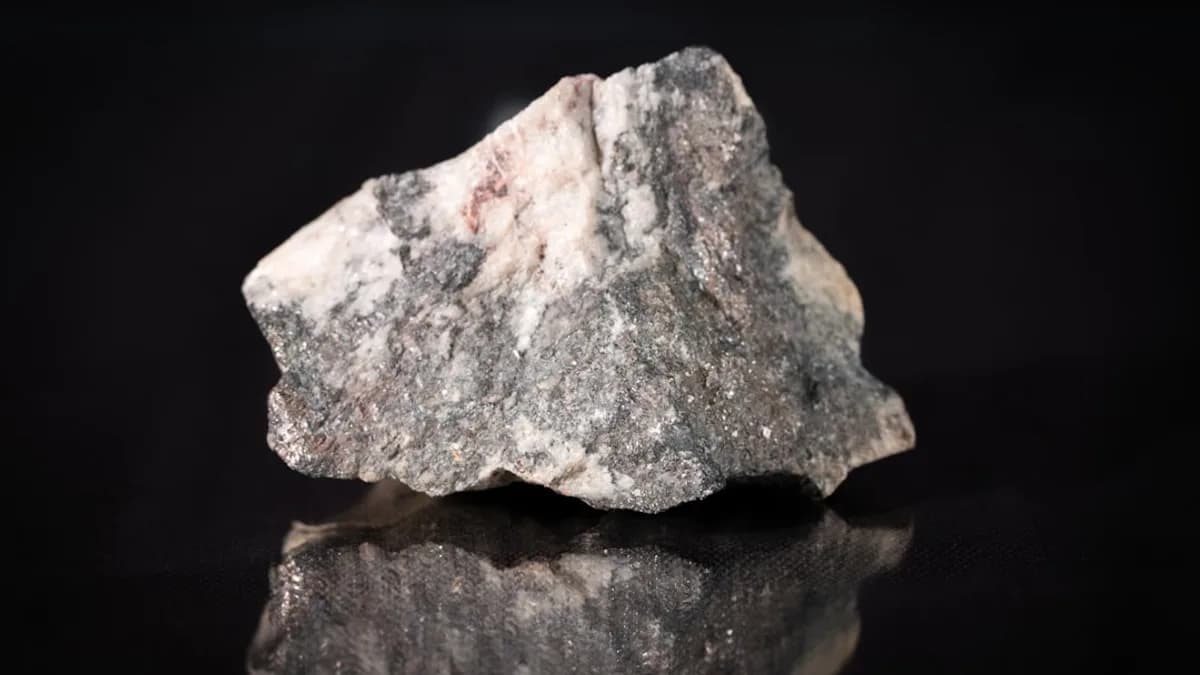 brown and gray stone fragment