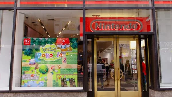 Nintendo store entrance with pokemon display