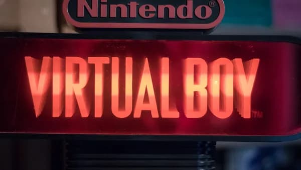 a sign that says virtual boy on it