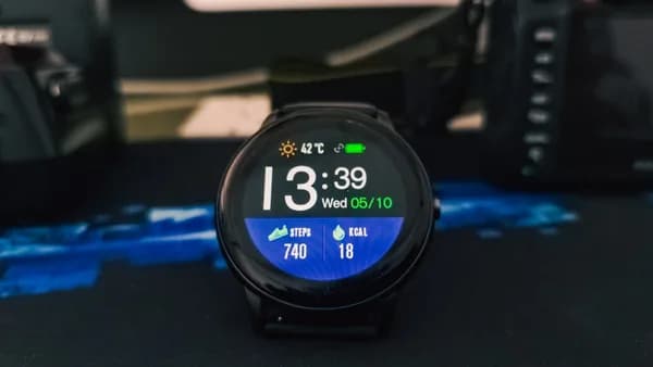 a close up of a smart watch on a table