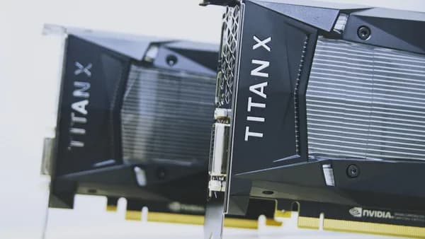 Two nvidia titan x graphics cards side by side