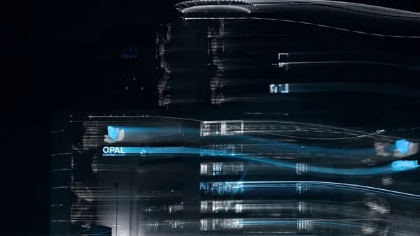 Abstract blue and gray futuristic digital interface