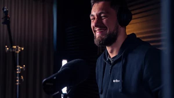 a man wearing headphones