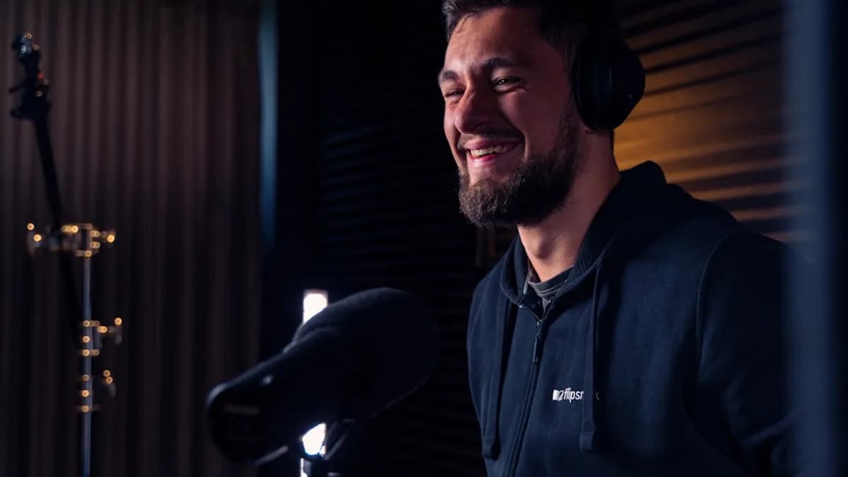 a man wearing headphones