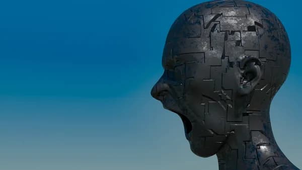 A statue of a person with a broken head