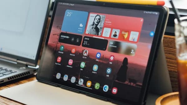 a tablet with a screen