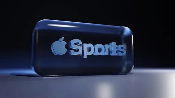 Apple sports logo on a dark background