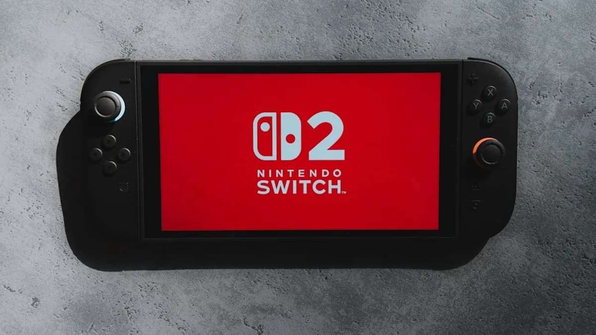 The nintendo switch 2 with a red screen.