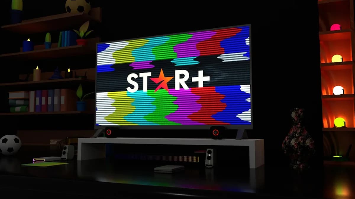 a television screen with the word star on it