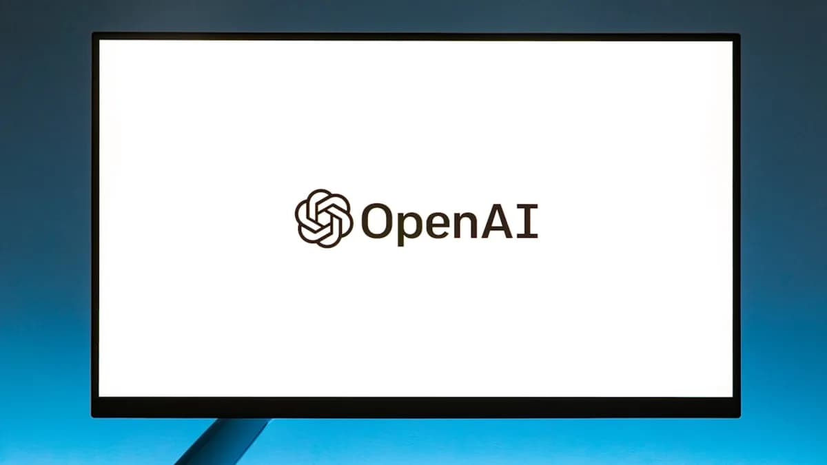a computer screen with the open ai logo on it
