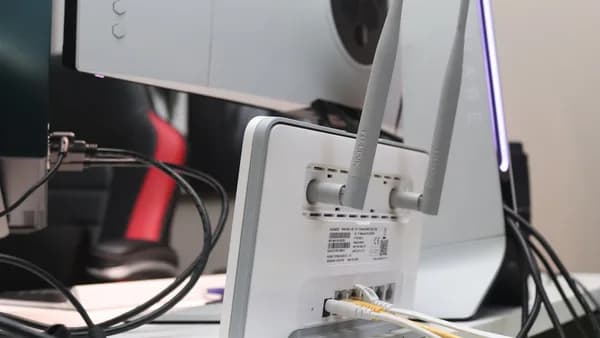 white and black corded electronic device