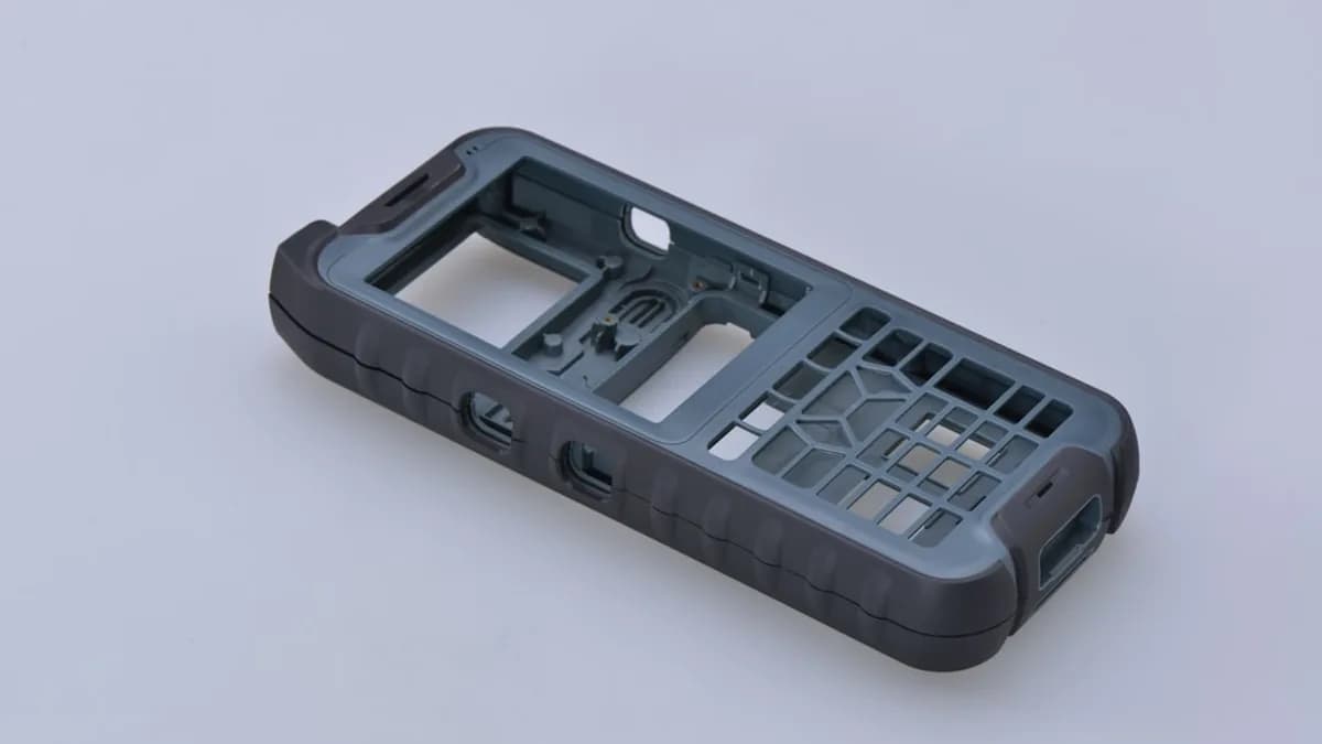 black and gray plastic tool