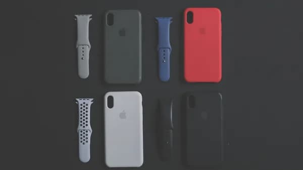 four assorted-color iPhone Xs cases and sports bands