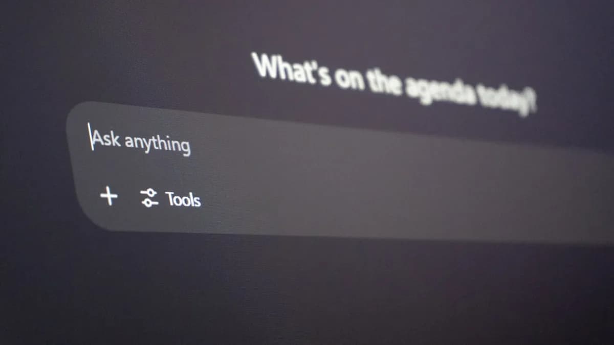 Digital interface with "ask anything" prompt.
