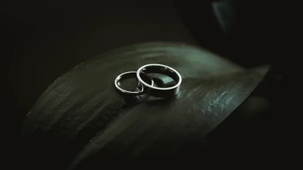 silver-colored rings