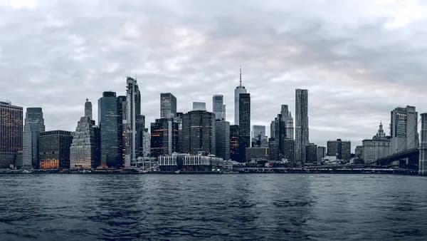 a view of a city from the water