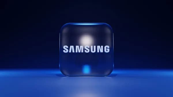 a blue cube with a white logo