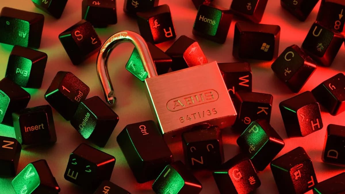 red and black love lock