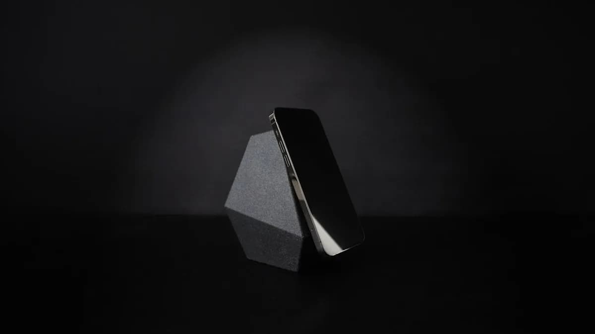 black and white box on black surface