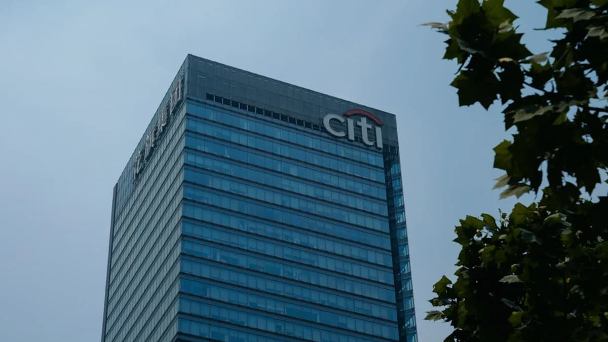 a tall building with a citi logo on it