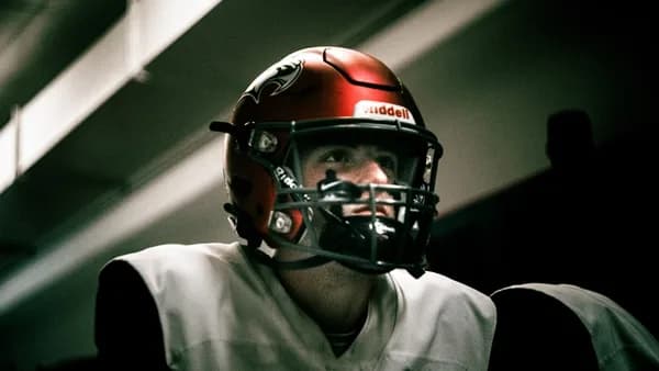 a man wearing a helmet
