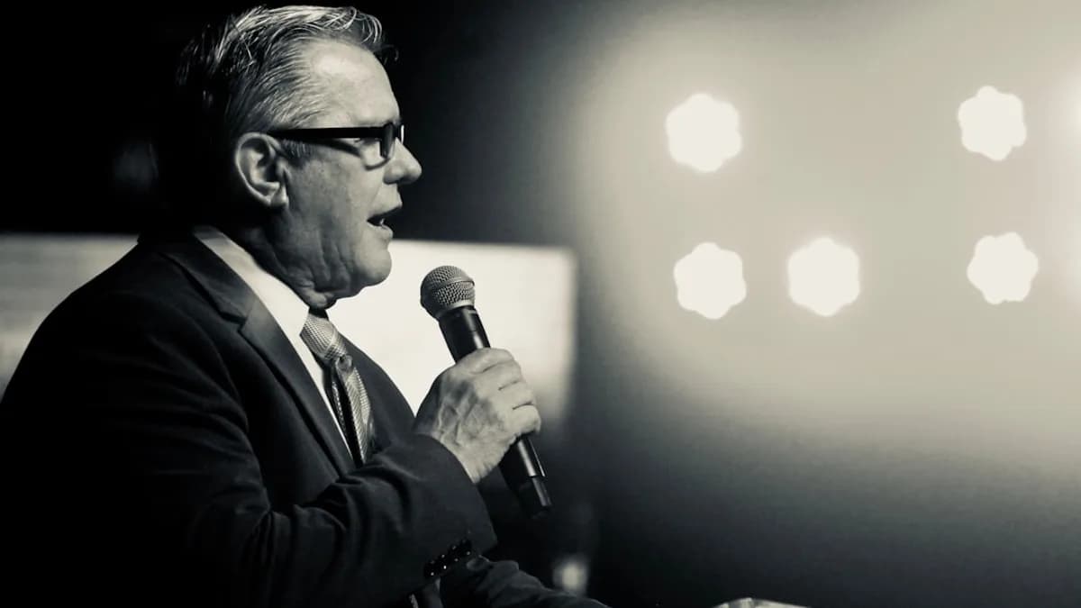 man holding microphone