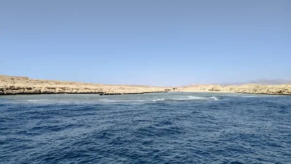 a body of water next to the ocean