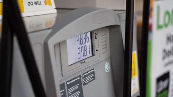 a close up of a gas pump at a gas station
