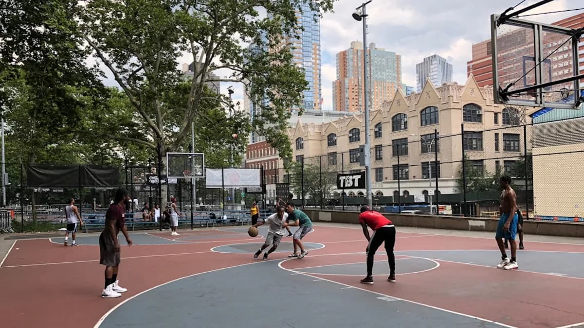 people playing basketball